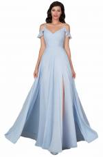 Sophia Cold Shoulder Frill Chiffon Dress SALE